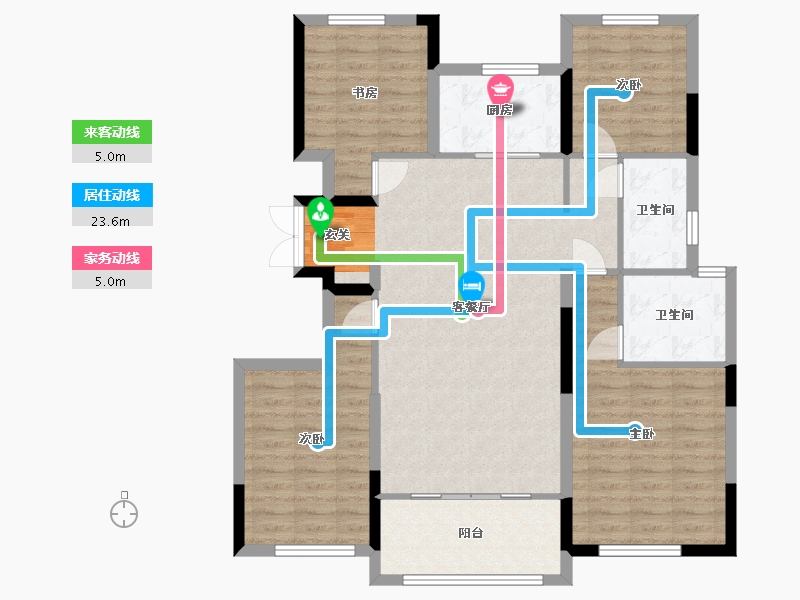 浙江省-宁波市-金隅大成郡一期-107.30-户型库-动静线