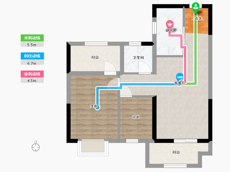 浙江省-宁波市-碧桂园中南海上传奇-63.00-户型库-动静线