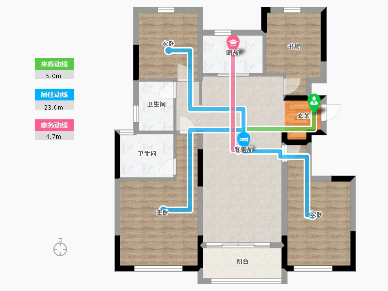 浙江省-宁波市-金隅大成郡一期-104.01-户型库-动静线