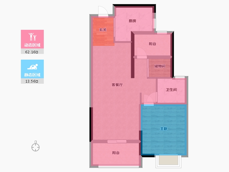 浙江省-宁波市-海湾金茂悦-67.00-户型库-动静分区