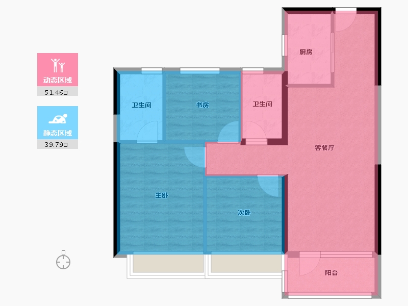 山东省-济南市-时代公馆-82.00-户型库-动静分区