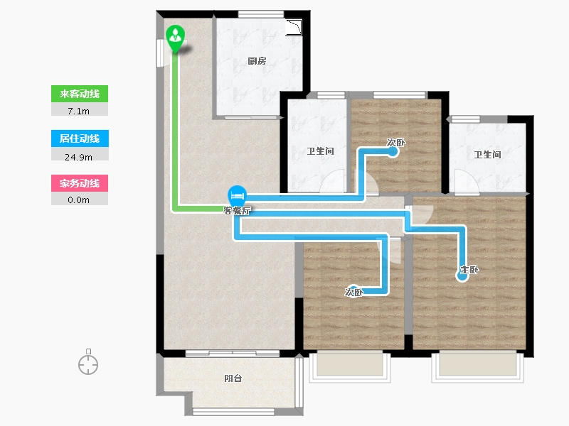 江西省-南昌市-金科九龙湖-110.00-户型库-动静线