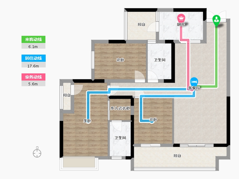 重庆-重庆市-金融街·融府-114.65-户型库-动静线