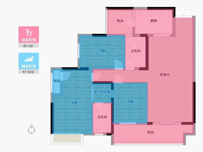 重庆-重庆市-金融街·融府-114.65-户型库-动静分区