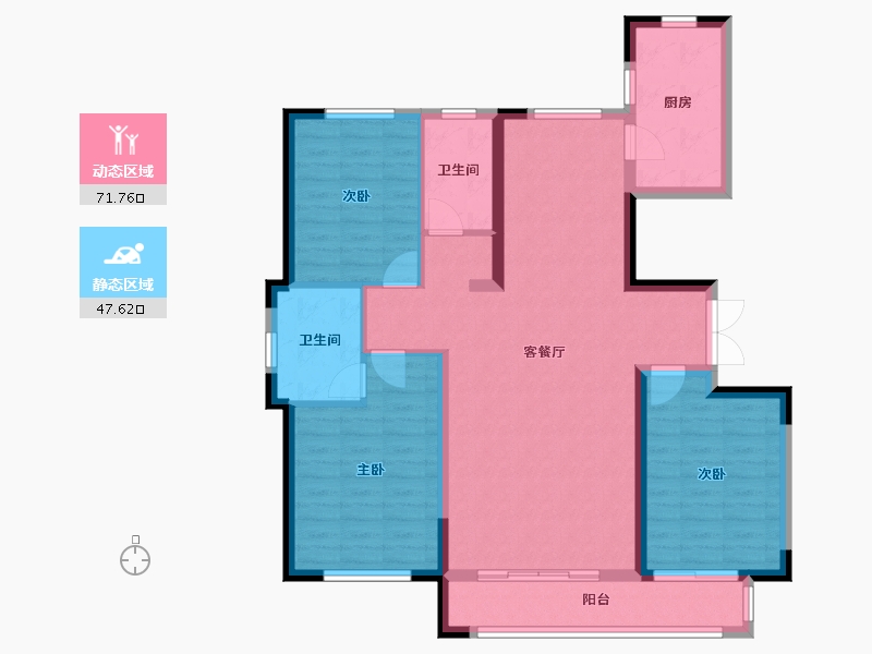 宁夏回族自治区-银川市-东方悦-107.66-户型库-动静分区