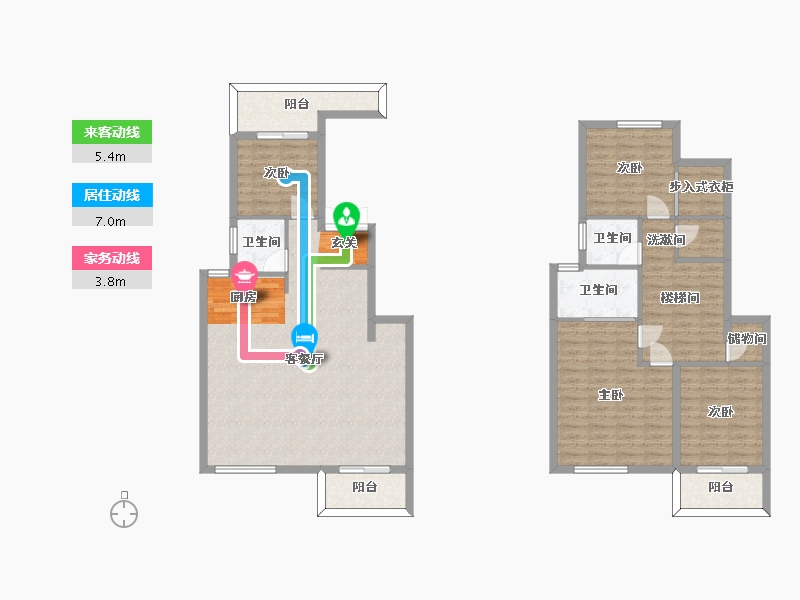 浙江省-宁波市-华宇旭辉锦山府-134.00-户型库-动静线