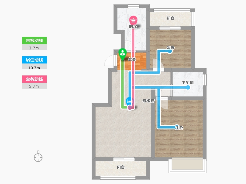 浙江省-宁波市-石榴十里春风-62.01-户型库-动静线