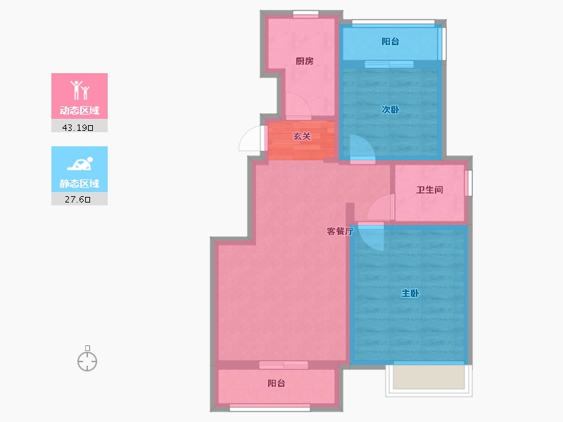 浙江省-宁波市-石榴十里春风-62.01-户型库-动静分区