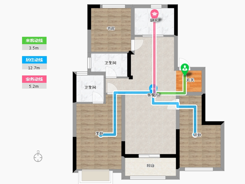 浙江省-宁波市-臻和院-90.05-户型库-动静线