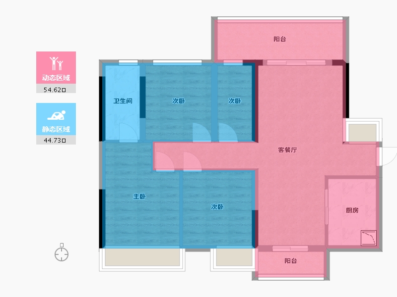 广西壮族自治区-桂林市-桂林万达城-88.10-户型库-动静分区