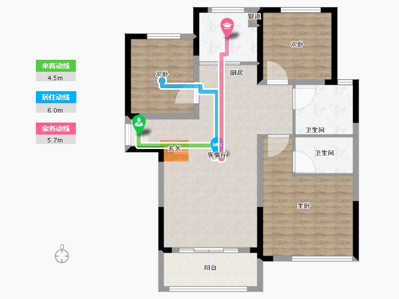 河南省-郑州市-二十里铺-100.00-户型库-动静线