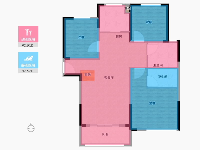 河南省-郑州市-二十里铺-100.00-户型库-动静分区