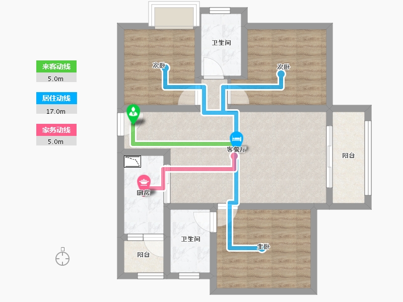 四川省-成都市-鹭湖宫-75.24-户型库-动静线