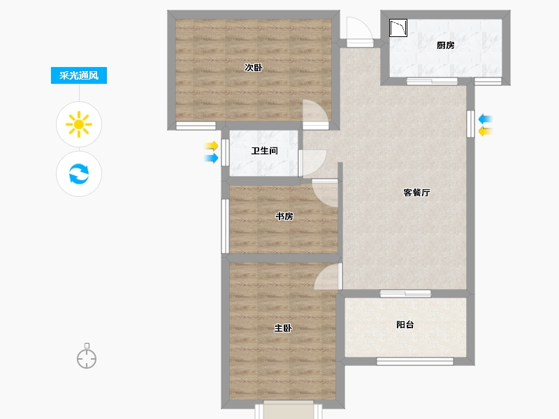 福建省-宁德市-武夷清水湾-76.00-户型库-采光通风