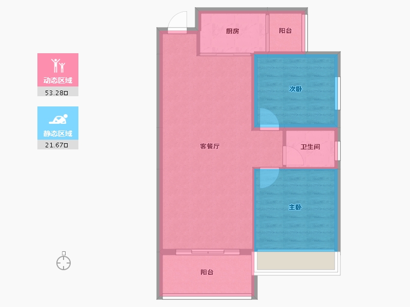 广西壮族自治区-桂林市-汇金万象新城-67.77-户型库-动静分区