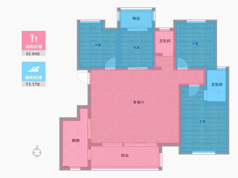 广西壮族自治区-桂林市-彰泰学府-102.01-户型库-动静分区