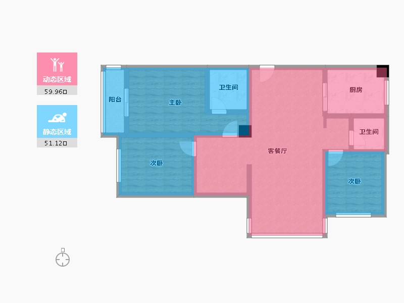 山东省-泰安市-东岳广场-98.26-户型库-动静分区