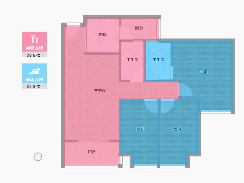 广东省-深圳市-御景华城-65.37-户型库-动静分区