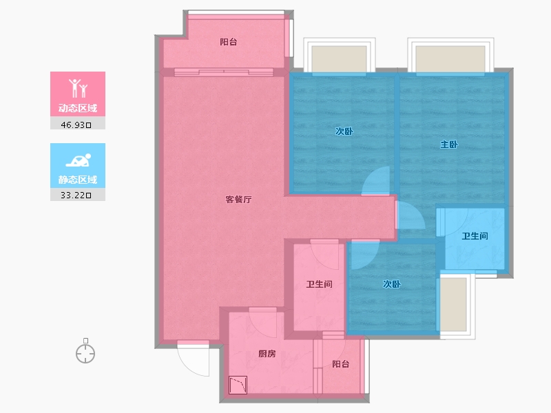 四川省-乐山市-新城金樾天玺-71.11-户型库-动静分区