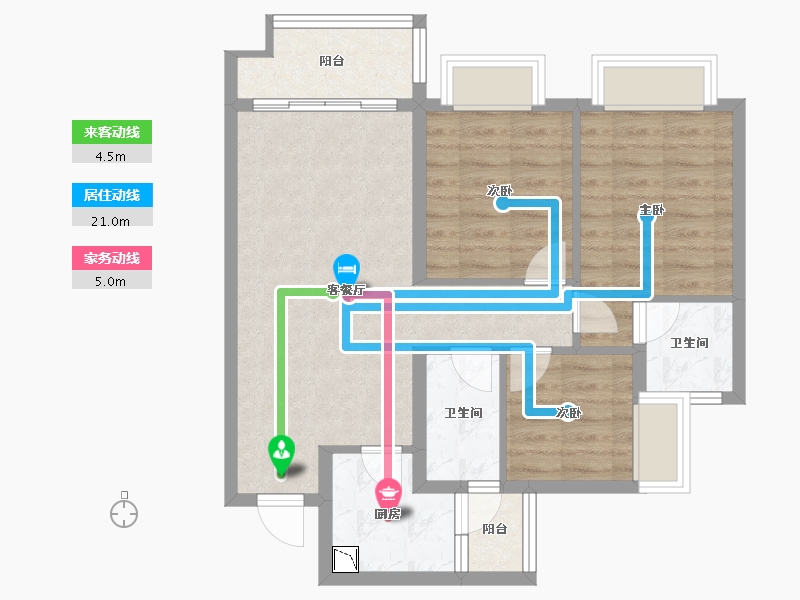 四川省-乐山市-新城金樾天玺-71.11-户型库-动静线