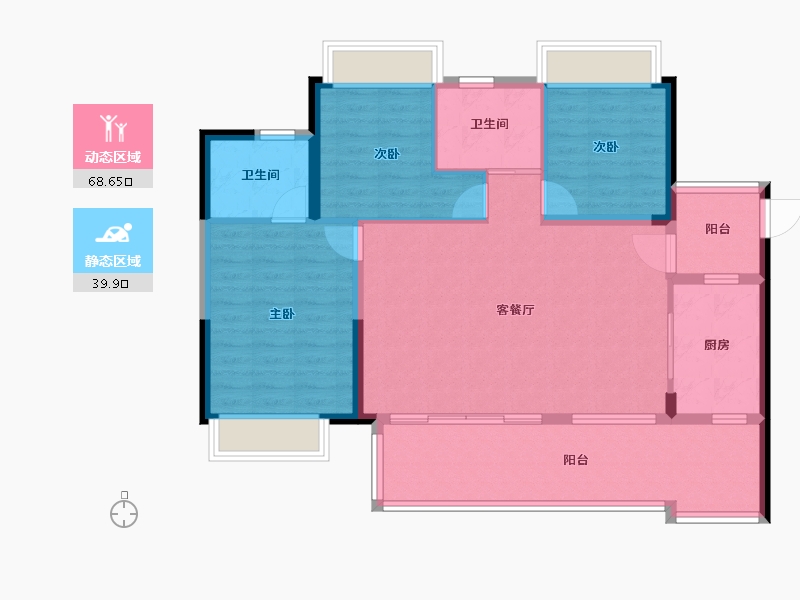 贵州省-遵义市-汇川温泉城-97.89-户型库-动静分区