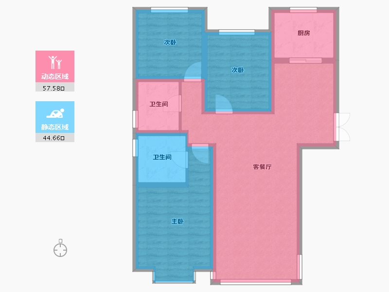 甘肃省-张掖市-顺祥嘉苑-91.20-户型库-动静分区