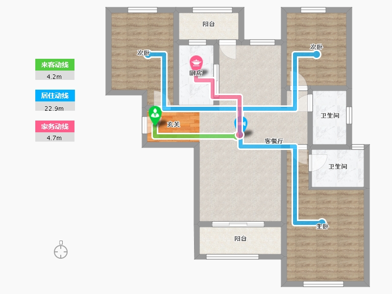 四川省-成都市-保利天和-94.20-户型库-动静线