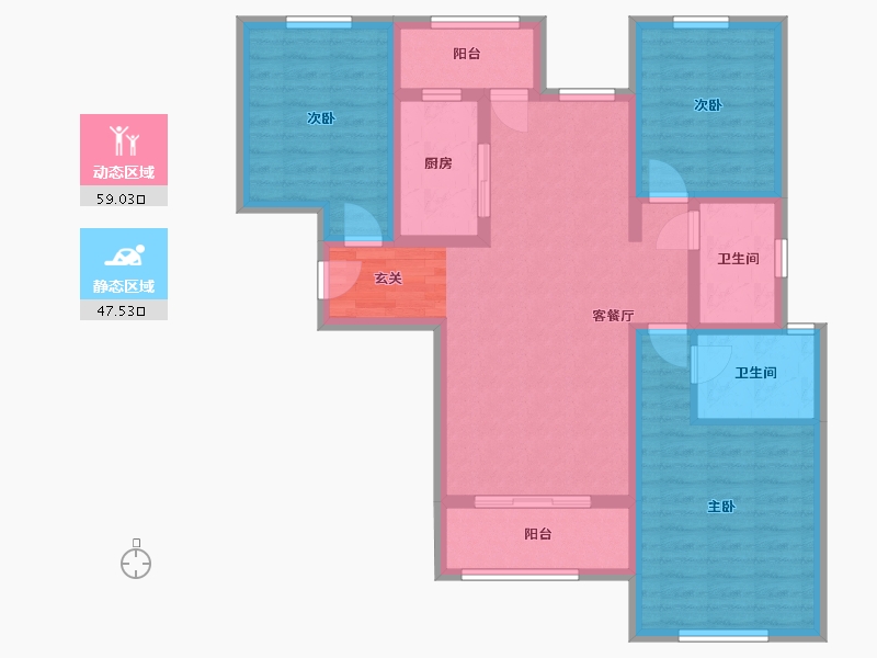 四川省-成都市-保利天和-94.20-户型库-动静分区