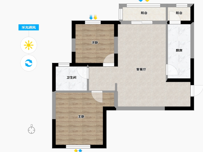 山西省-长治市-上党郡复礼-63.33-户型库-采光通风