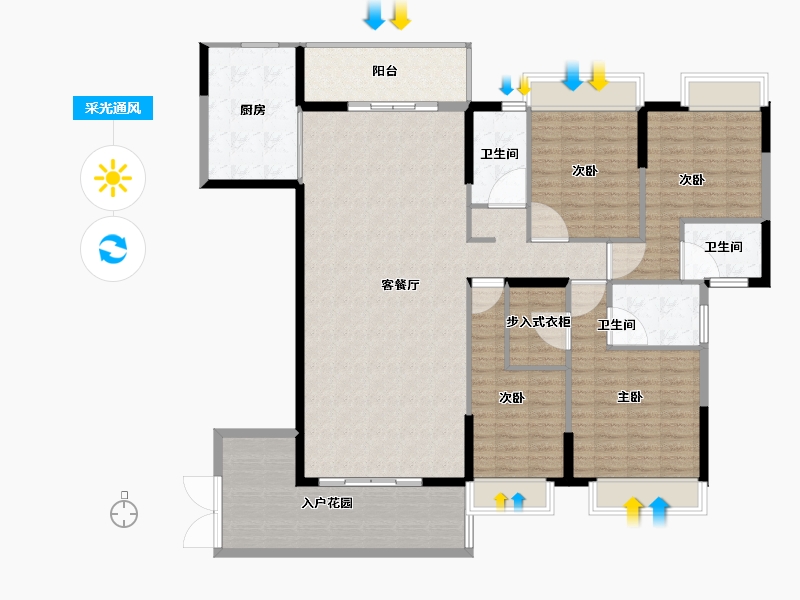 广东省-肇庆市-鸿益幸福湖畔-159.13-户型库-采光通风