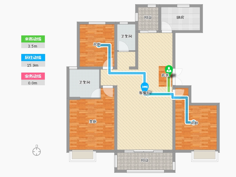 河南省-新乡市-长城德邻城1期-137.96-户型库-动静线