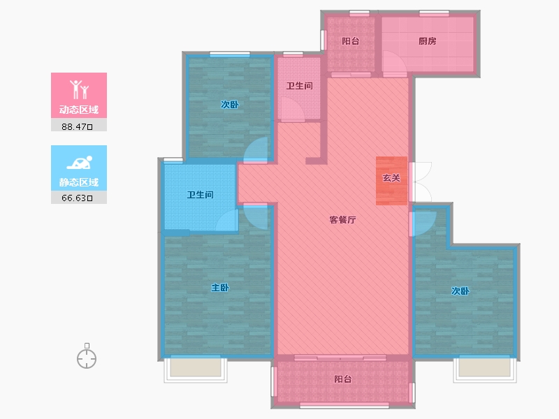 河南省-新乡市-长城德邻城1期-137.96-户型库-动静分区