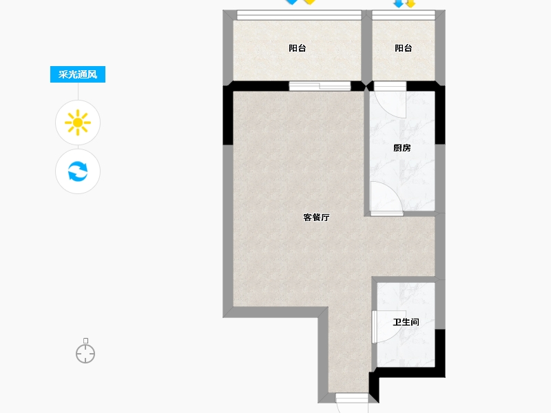 北京-北京市-优点社区-37.30-户型库-采光通风