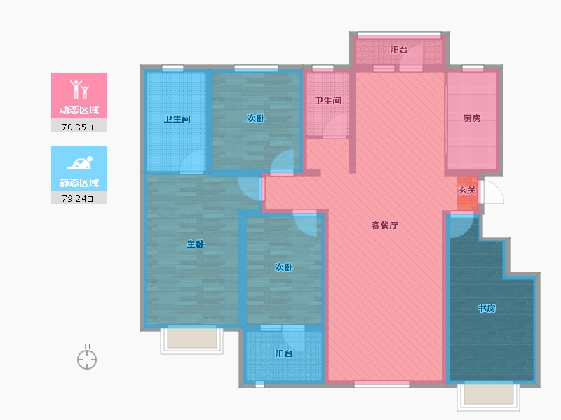 山东省-枣庄市-澜悦龙城-131.76-户型库-动静分区