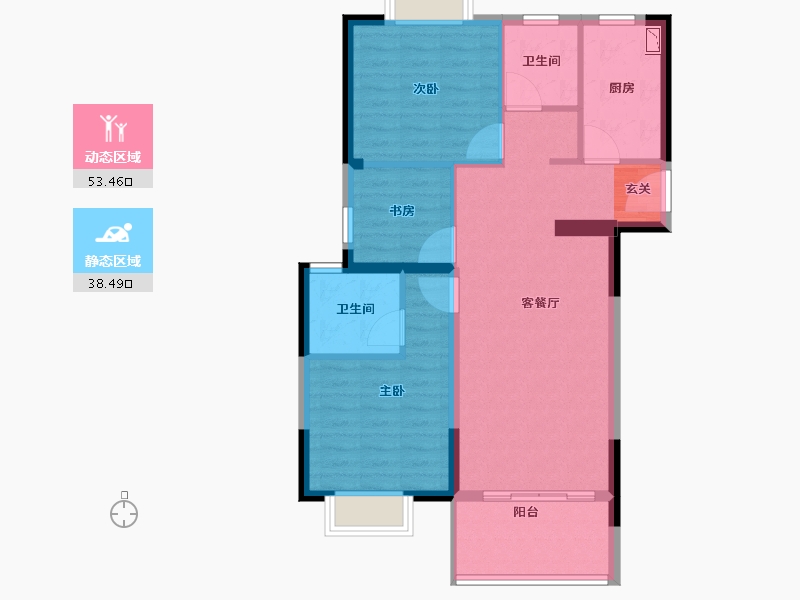 湖北省-武汉市-�吃没�府-82.40-户型库-动静分区