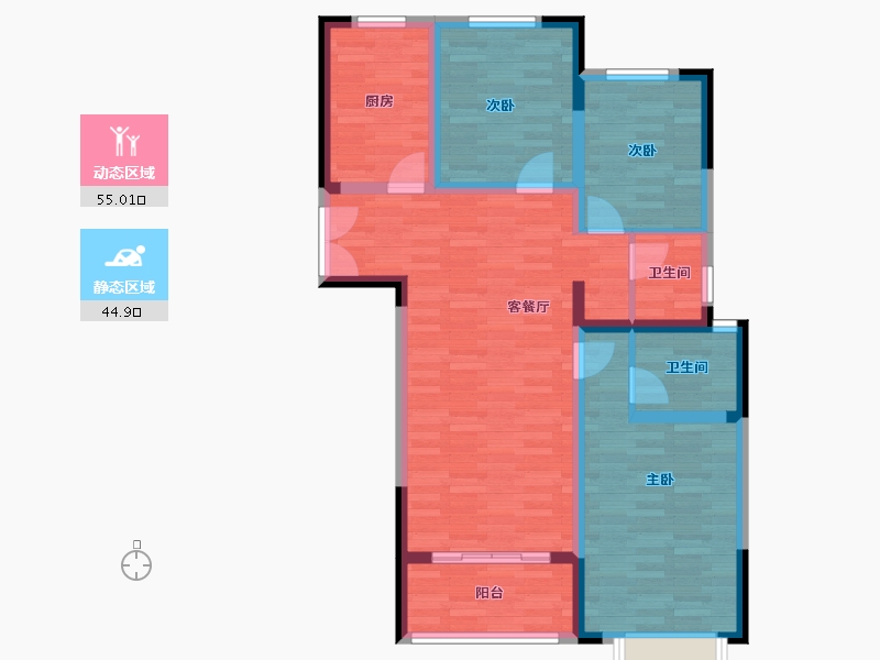 河南省-漯河市-尚书房-88.96-户型库-动静分区