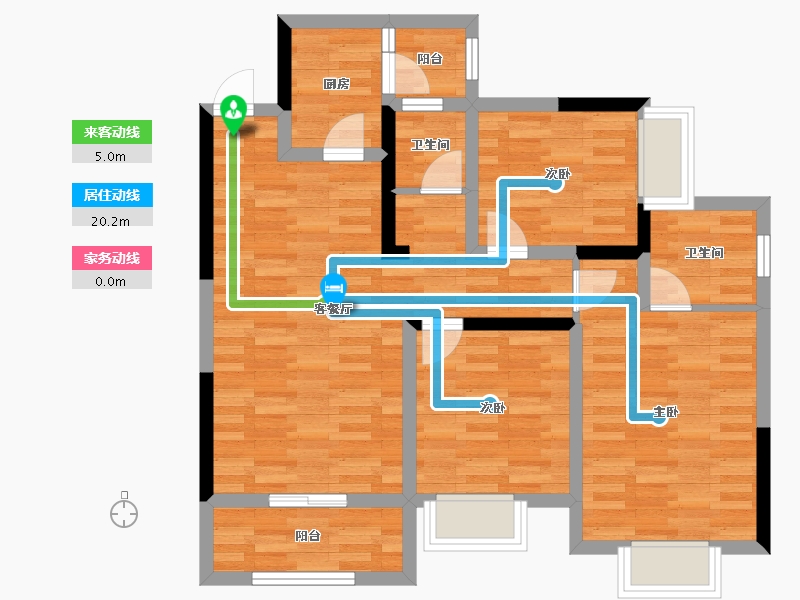 四川省-南充市-思缘天香御府-79.88-户型库-动静线