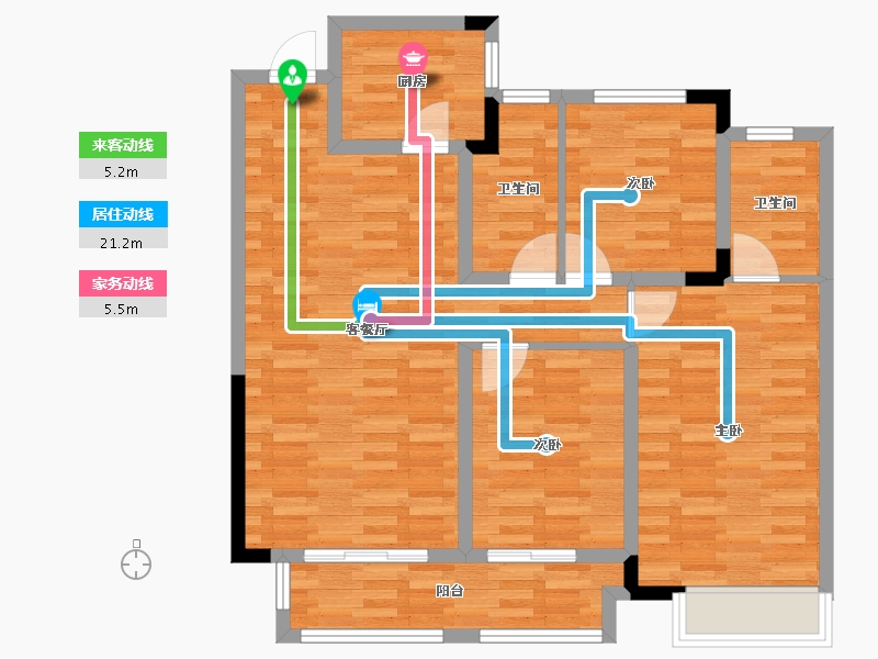 河南省-商丘市-建业-90.00-户型库-动静线