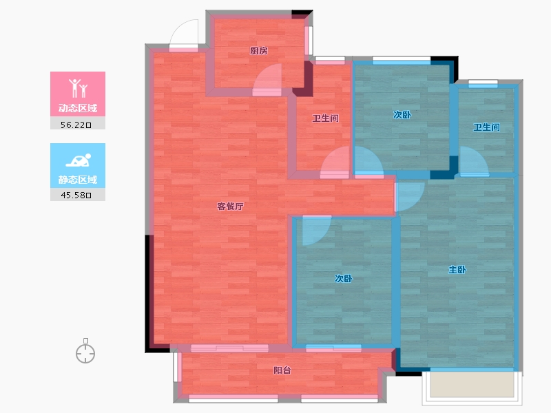 河南省-商丘市-建业-90.00-户型库-动静分区