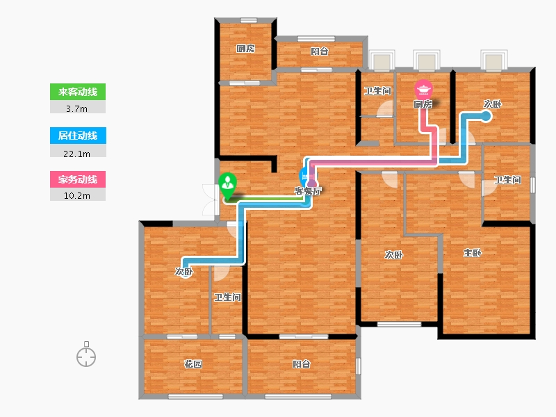 湖南省-长沙市-浏阳碧桂园-238.73-户型库-动静线