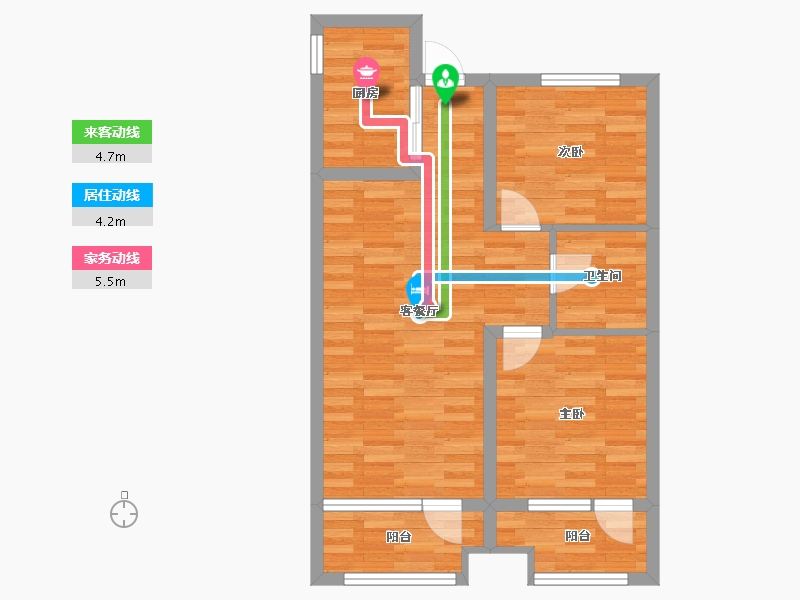 河北省-张家口市-洋河盛景-62.06-户型库-动静线