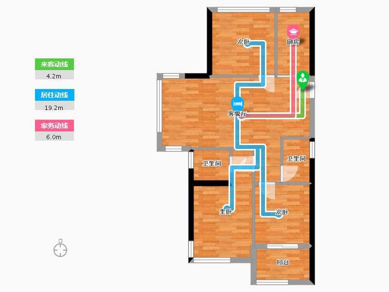 福建省-福州市-世茂远洋东江湾-68.73-户型库-动静线