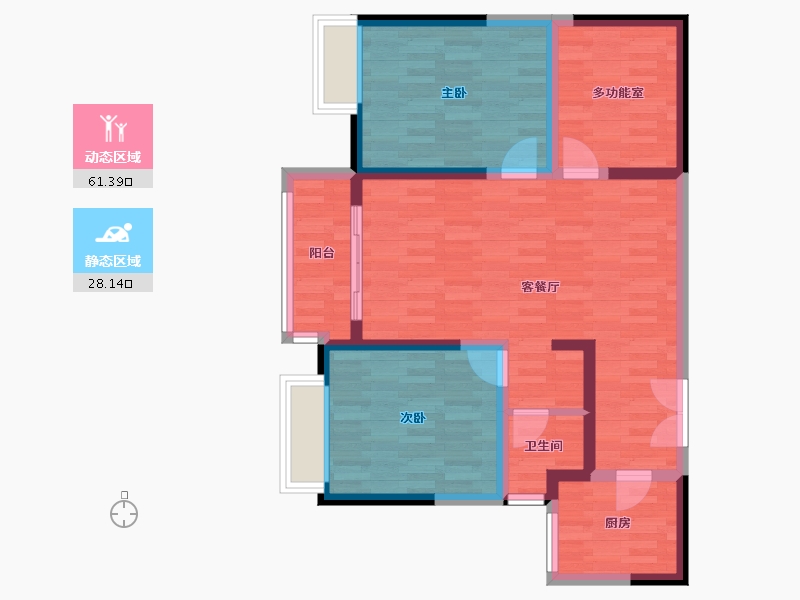 江苏省-泰州市-美好易居城-79.55-户型库-动静分区