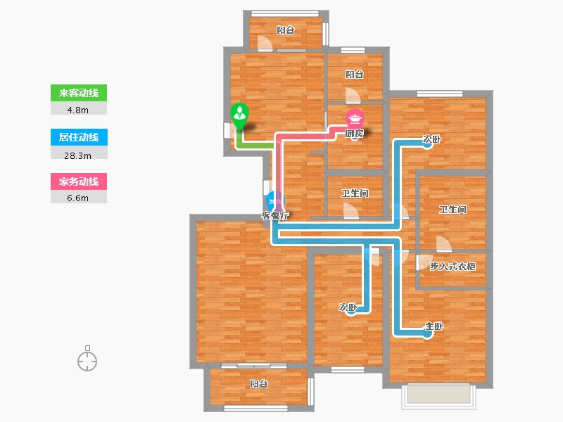 北京-北京市-润泽悦溪-129.99-户型库-动静线