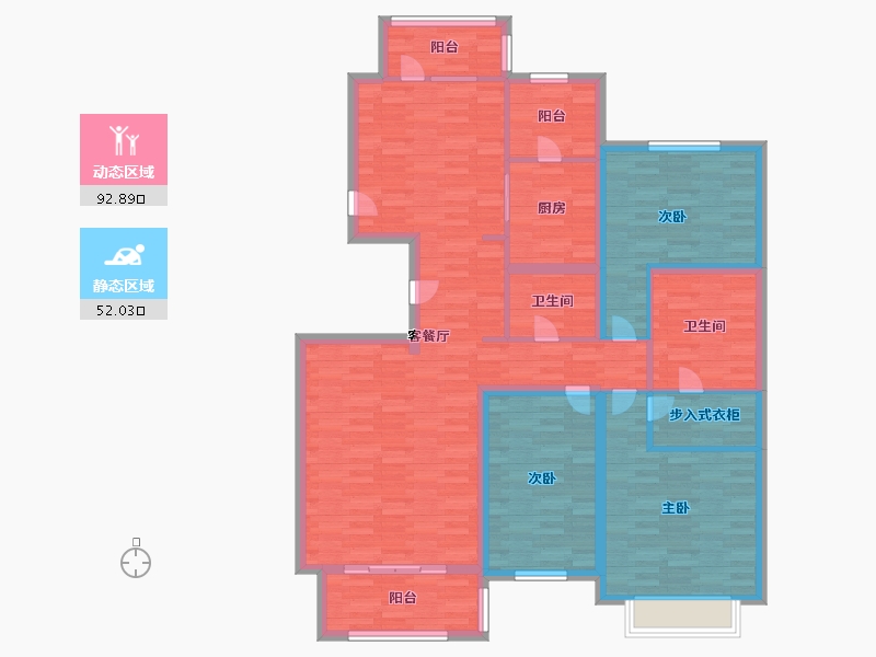 北京-北京市-润泽悦溪-129.99-户型库-动静分区