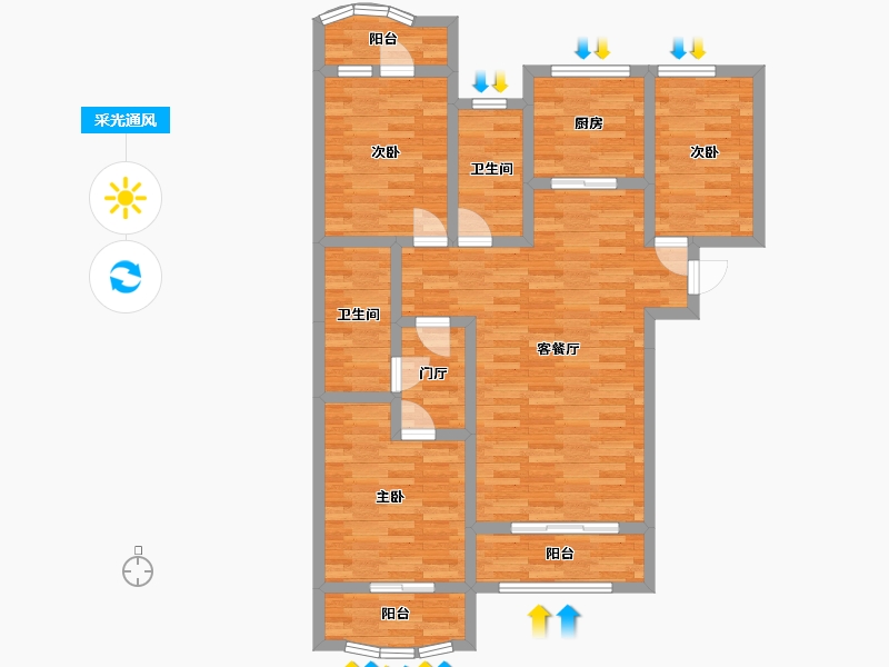 河南省-濮阳市-梧桐树-97.28-户型库-采光通风