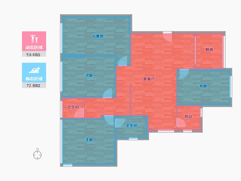 浙江省-湖州市-香悦四季-121.38-户型库-动静分区