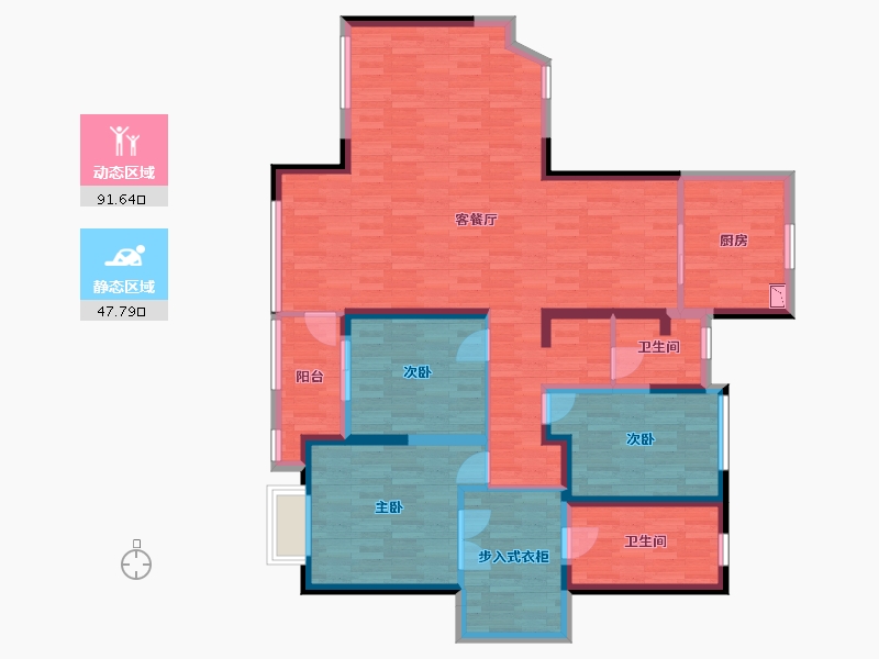 江苏省-常州市-华润国际社区-124.95-户型库-动静分区