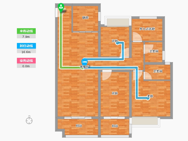 江苏省-盐城市-碧桂园剑桥郡-122.01-户型库-动静线