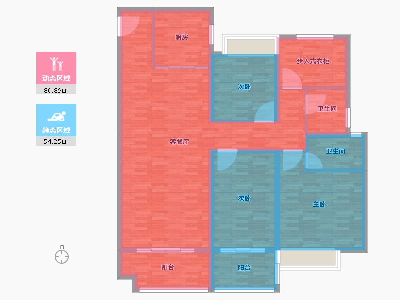 江苏省-盐城市-碧桂园剑桥郡-122.01-户型库-动静分区